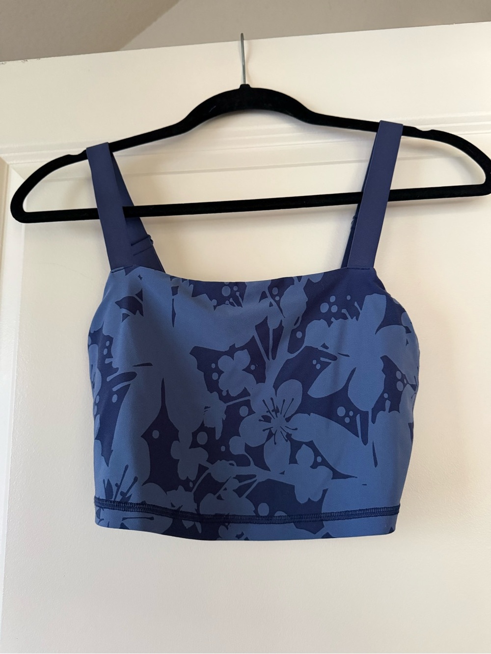aerie Navy Blue Floral Square Neck Bralette
